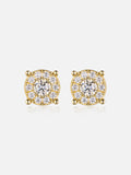 Moissanite Cluster Solitaire Earrings