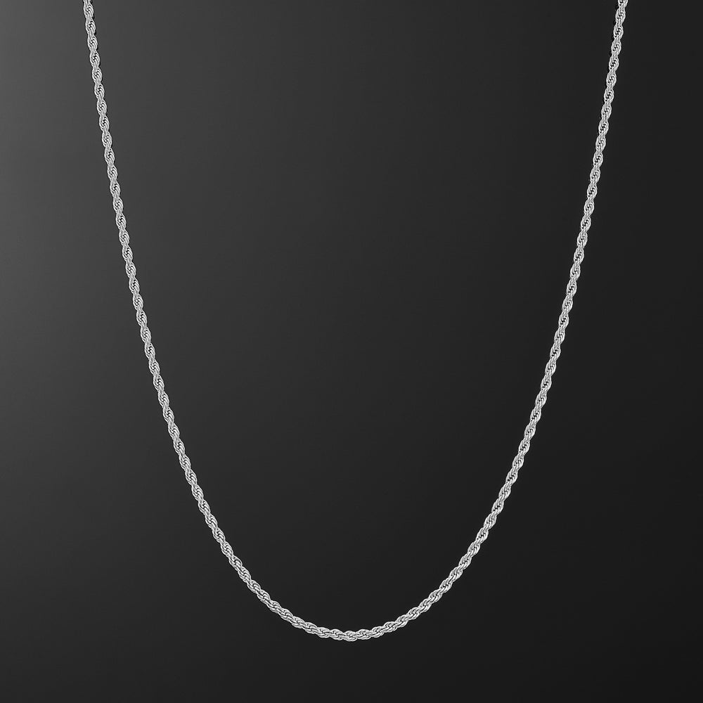 925 Sterling Silver 2.3mm Rope Chain
