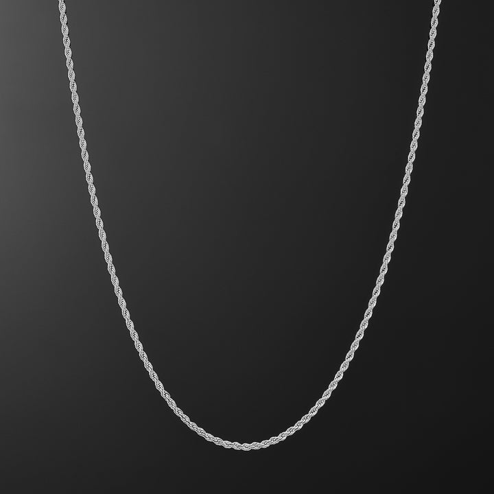 925 Sterling Silver 2.3mm Rope Chain
