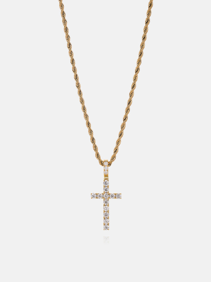 S925 Moissanite Cross Pendant 2.1ct