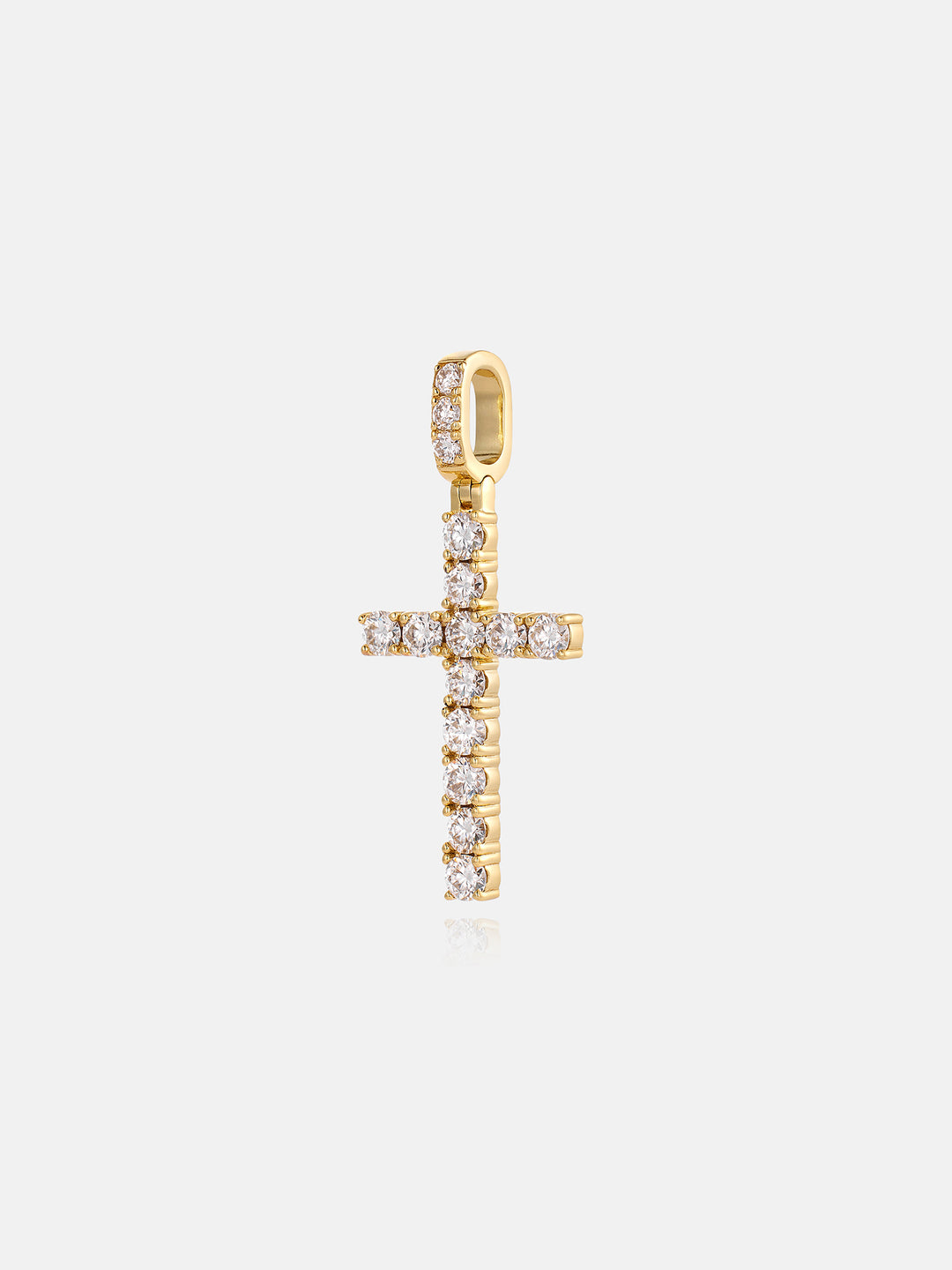 925 Sterling Silver Moissanite Cross Pendant 2.1ct