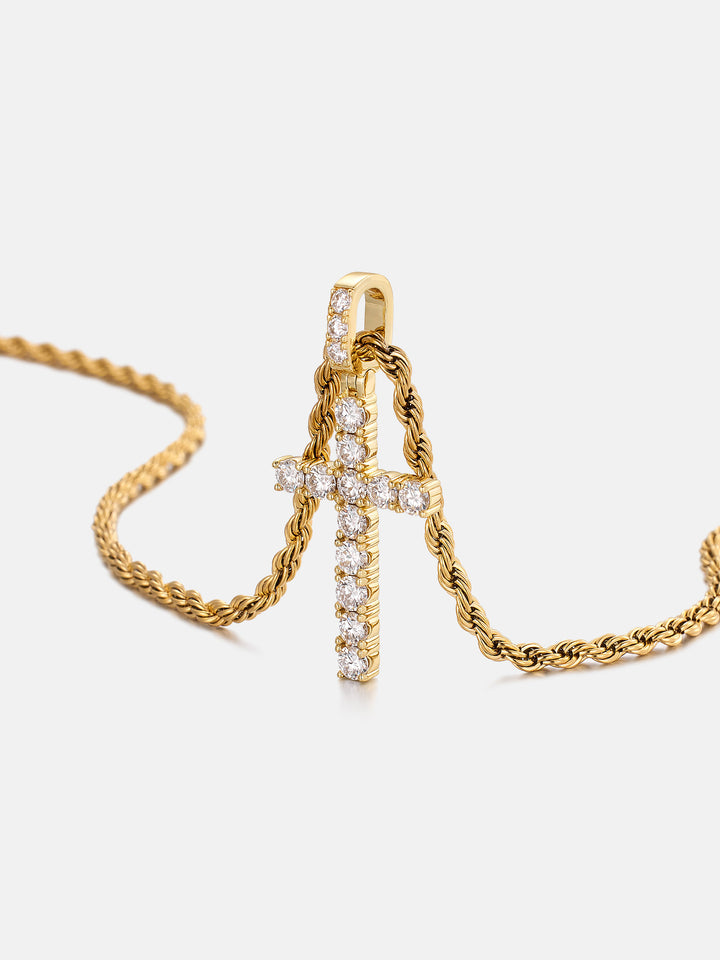 S925 Moissanite Cross Pendant 2.1ct