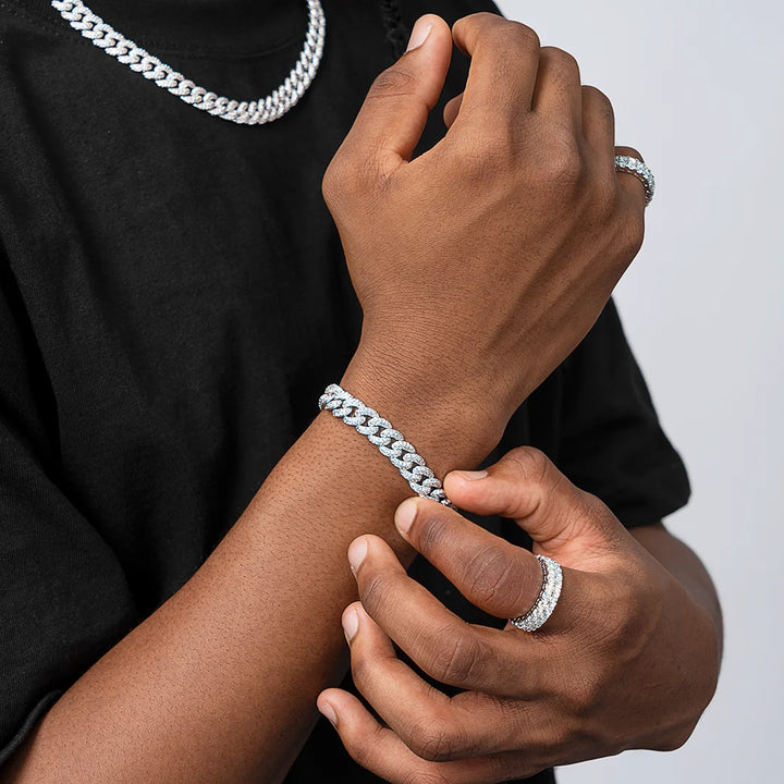 925 Sterling Silver Moissanite Cuban Bracelet