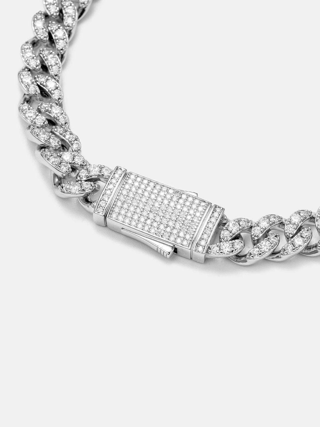 925 Sterling Silver Moissanite Cuban Bracelet