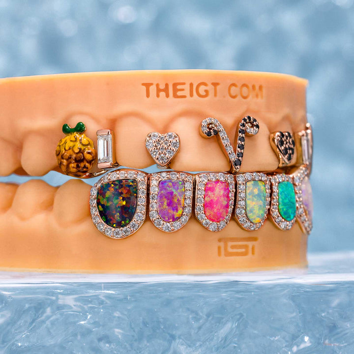 Top Open Face W Bottom Opal Grillz