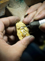 Solid Gold Diamond Jesus Pendant - deposit