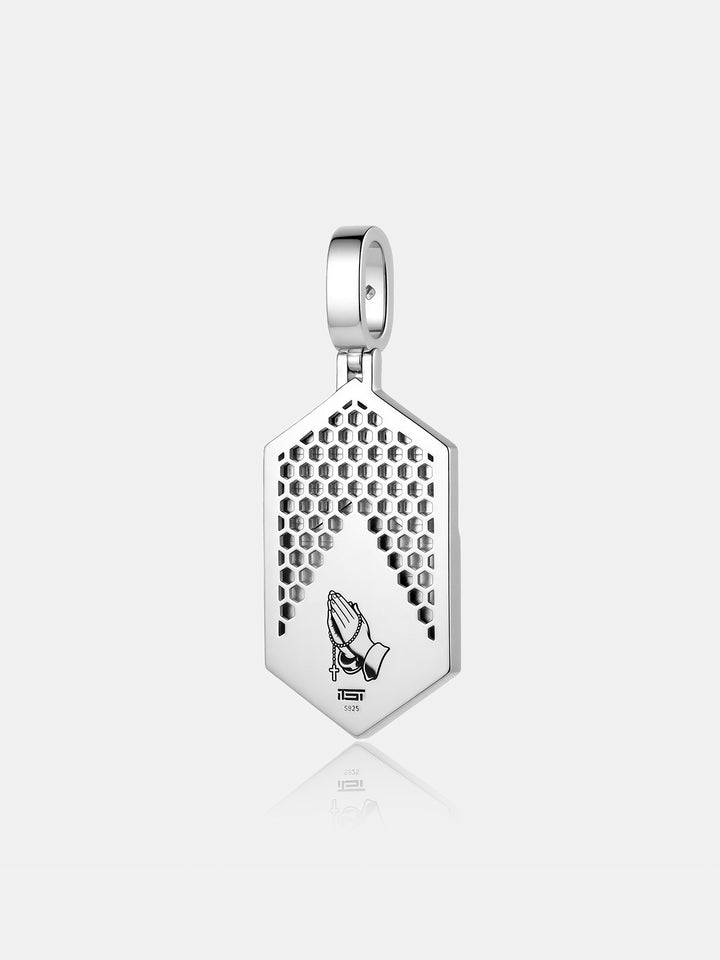 "ALWAYS" Moissanite Photo Pendant with Praying Hands