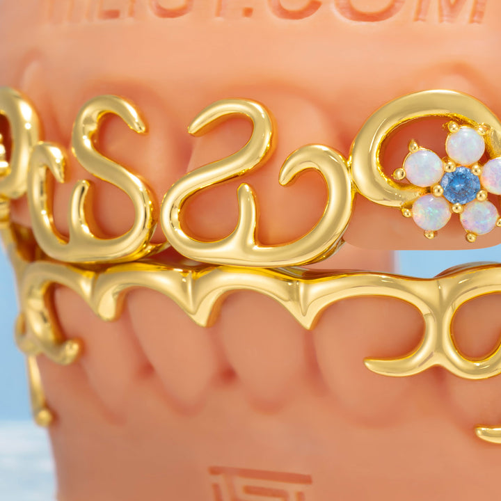 Abstract Symmetrical Line Grillz