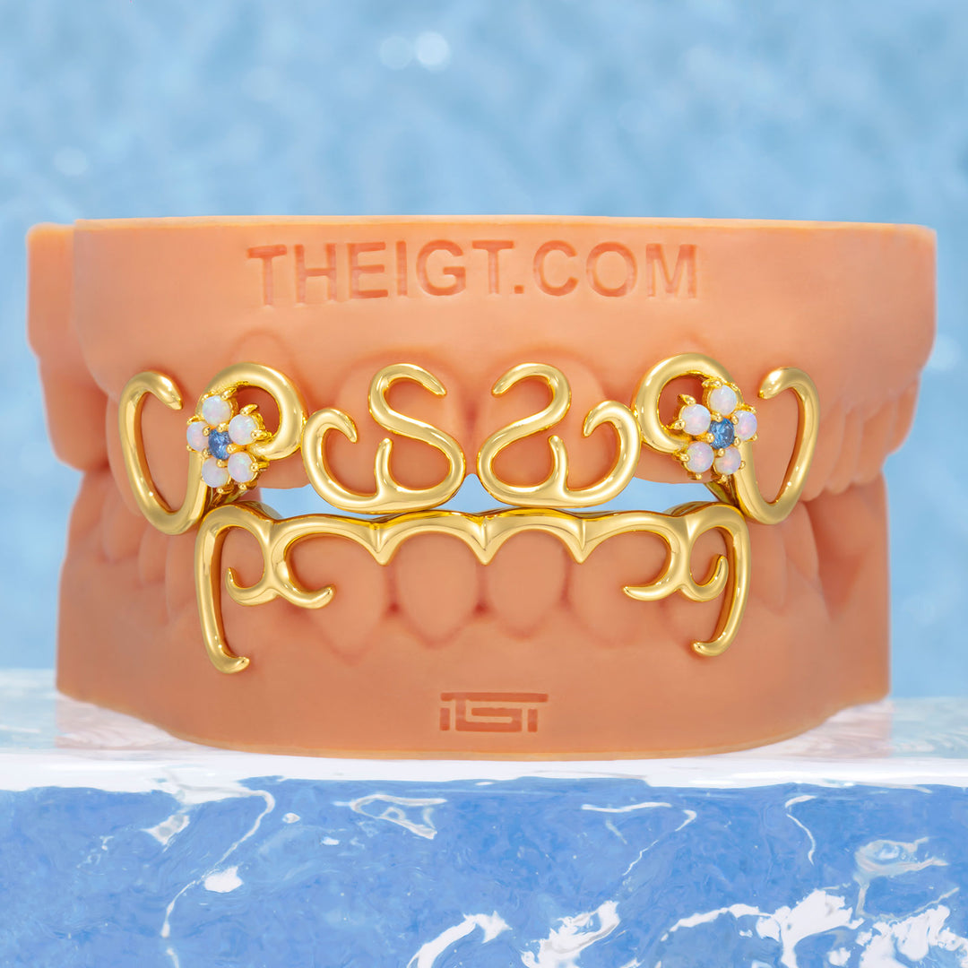 Abstract Symmetrical Line Grillz