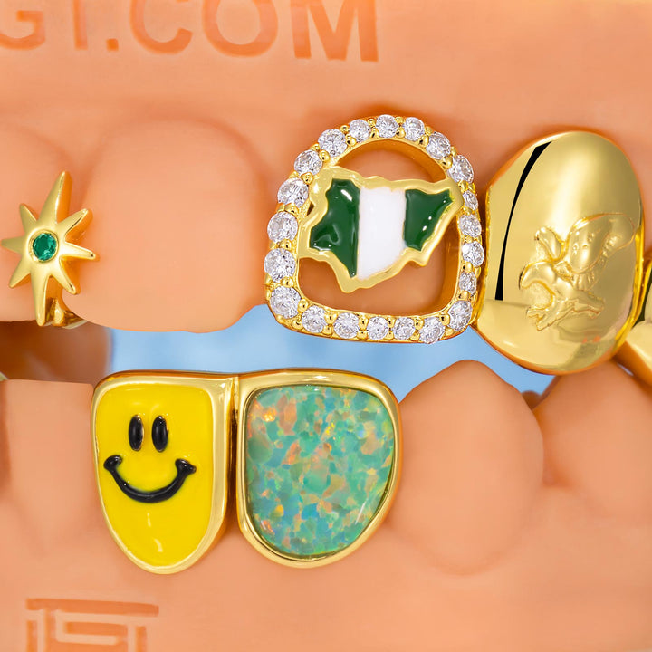 African Eagle Opal Grillz