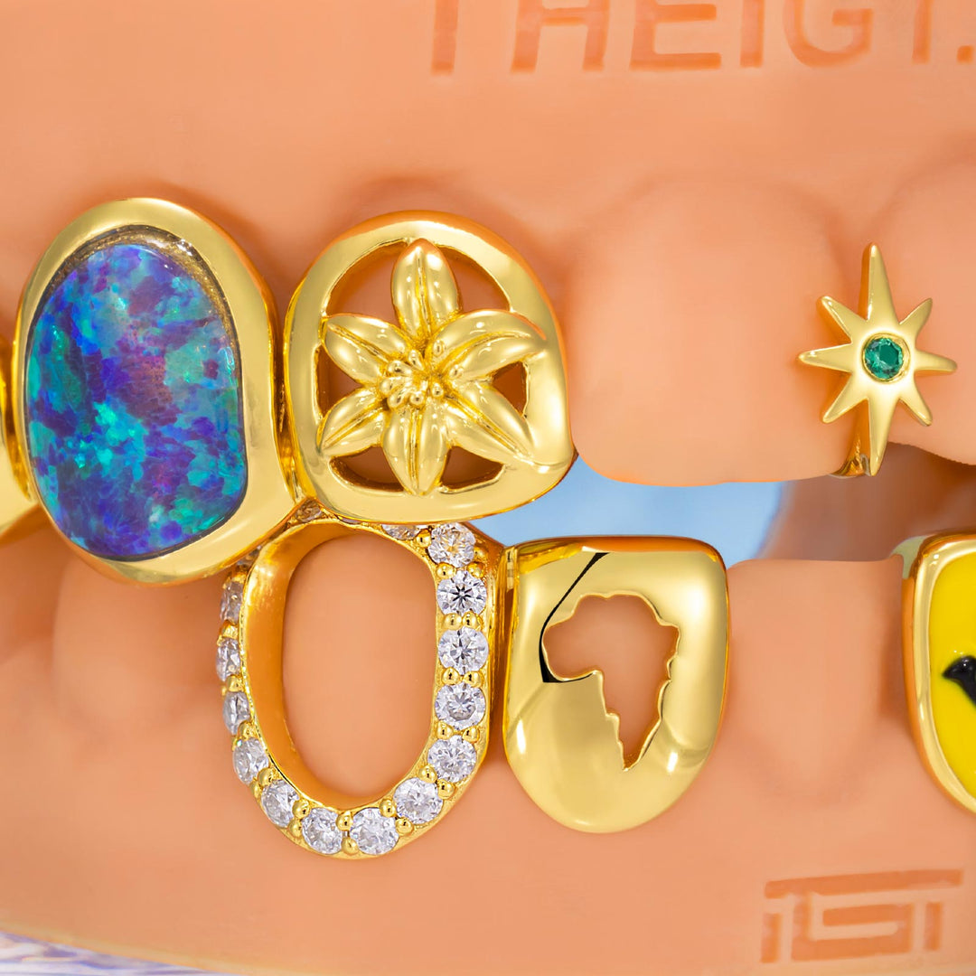 African Eagle Opal Grillz