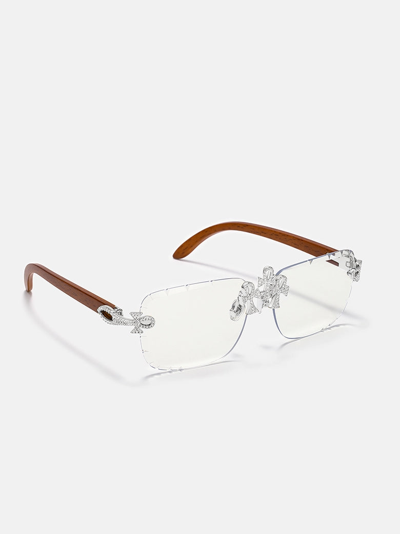 Anka Moissanite Sunglasses In White Gold