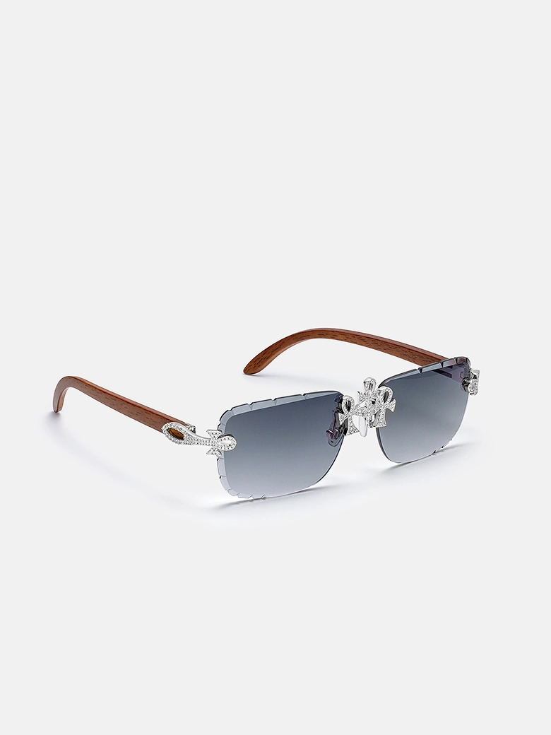 Anka Moissanite Sunglasses In White Gold