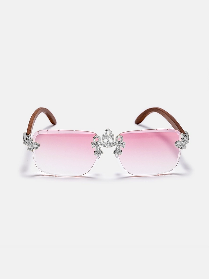 Anka Moissanite Sunglasses In White Gold
