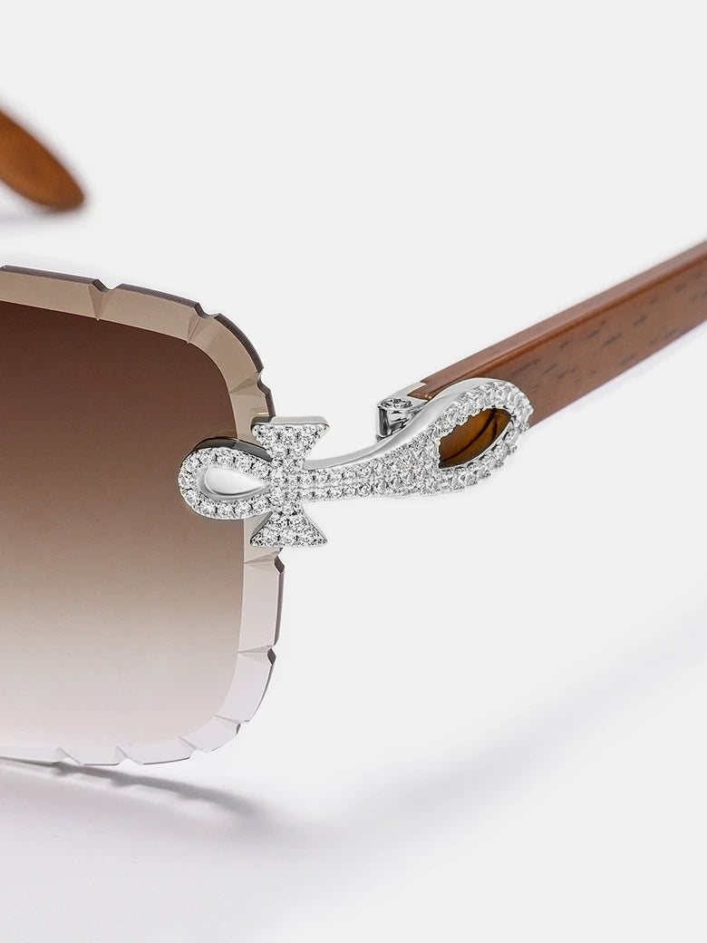 Anka Moissanite Sunglasses In White Gold
