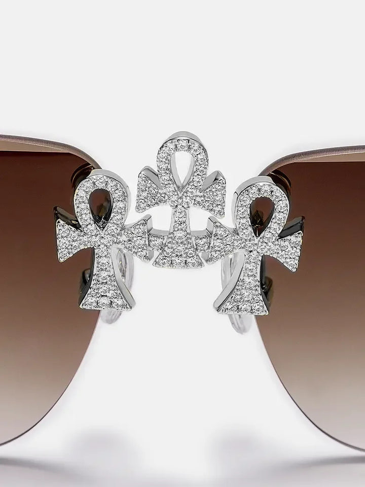 Anka Moissanite Sunglasses In White Gold