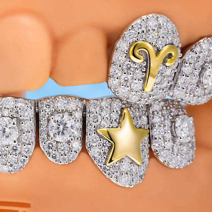 Aries Star & Diamond Grillz