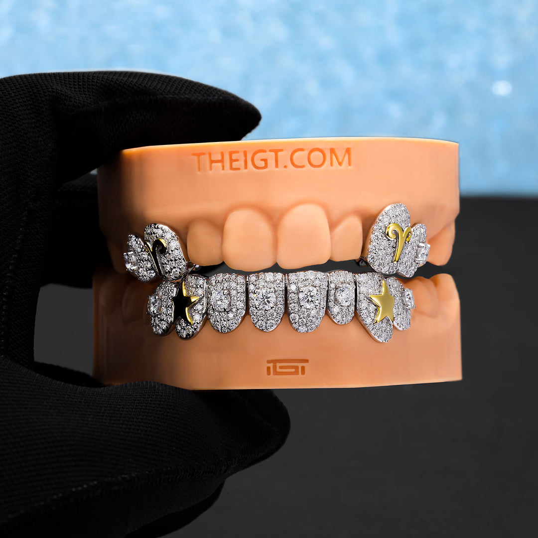 Aries Star & Diamond Grillz