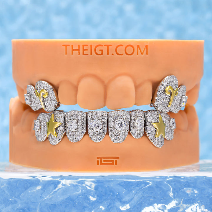 Aries Star & Diamond Grillz