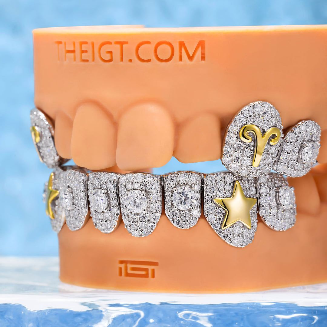 Aries Star & Diamond Grillz
