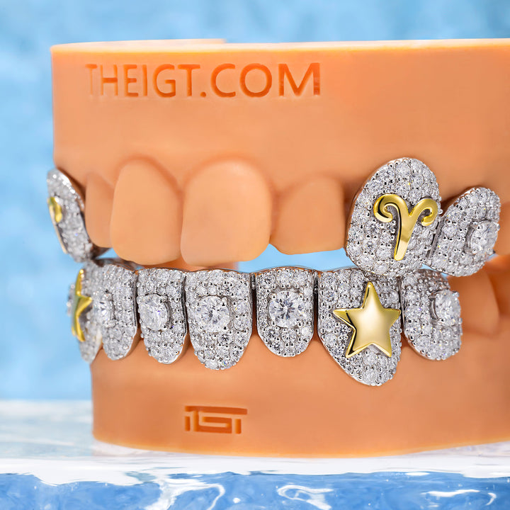 Aries Star & Diamond Grillz
