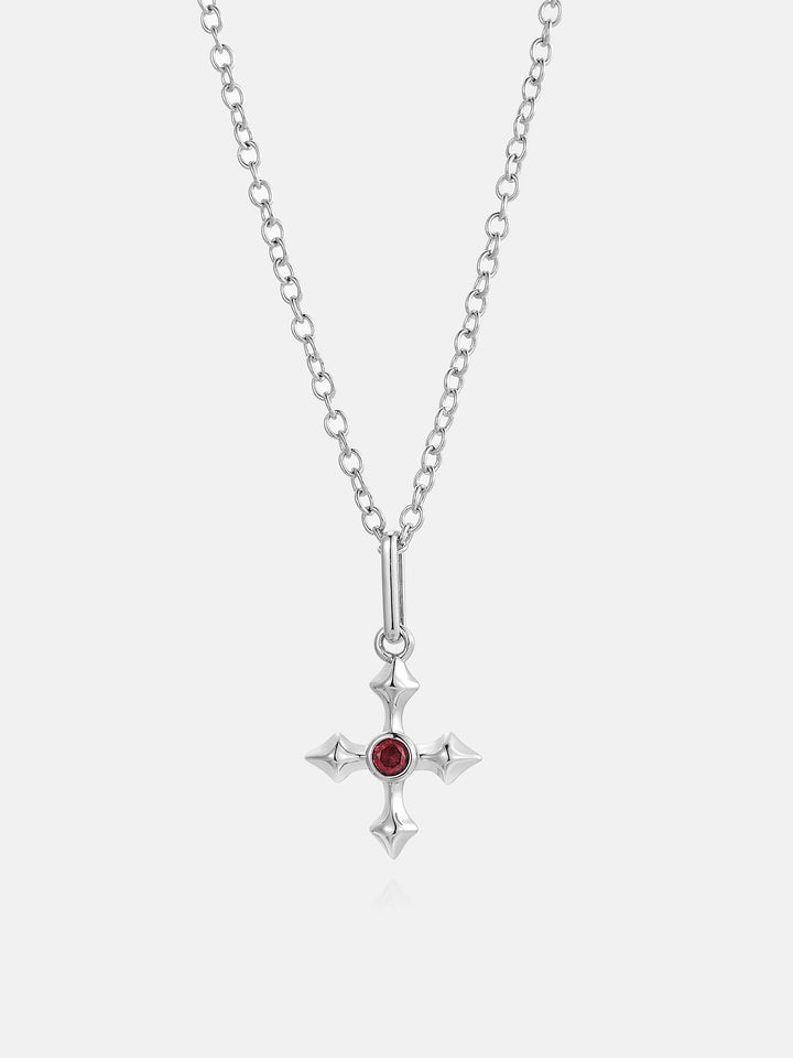 Arrow Cross Pendant With Birth Stone