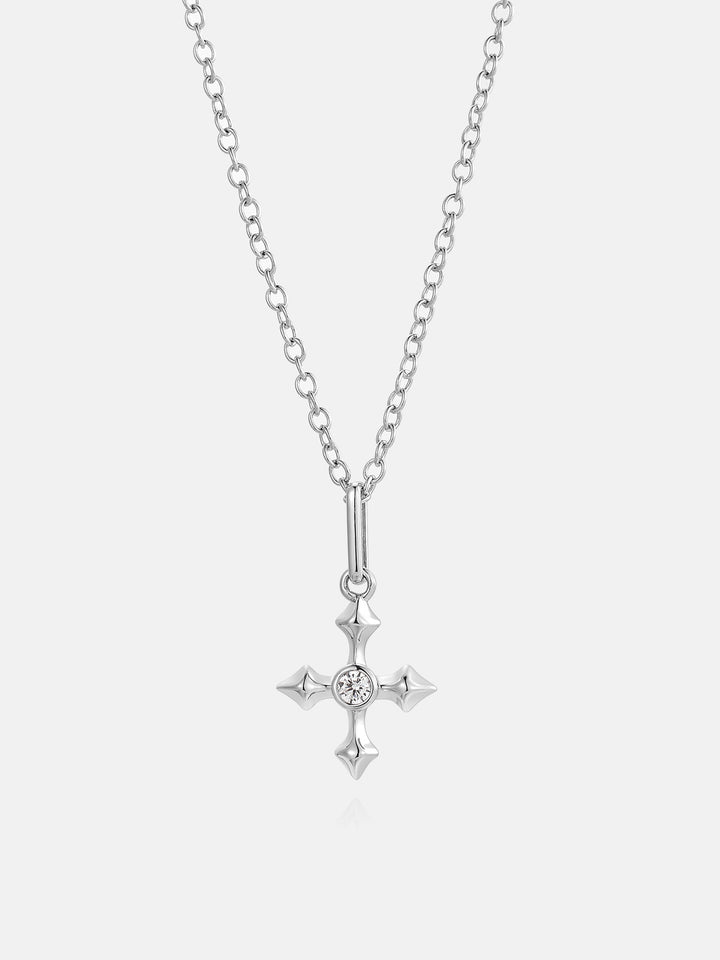 Arrow Cross Pendant With Birth Stone