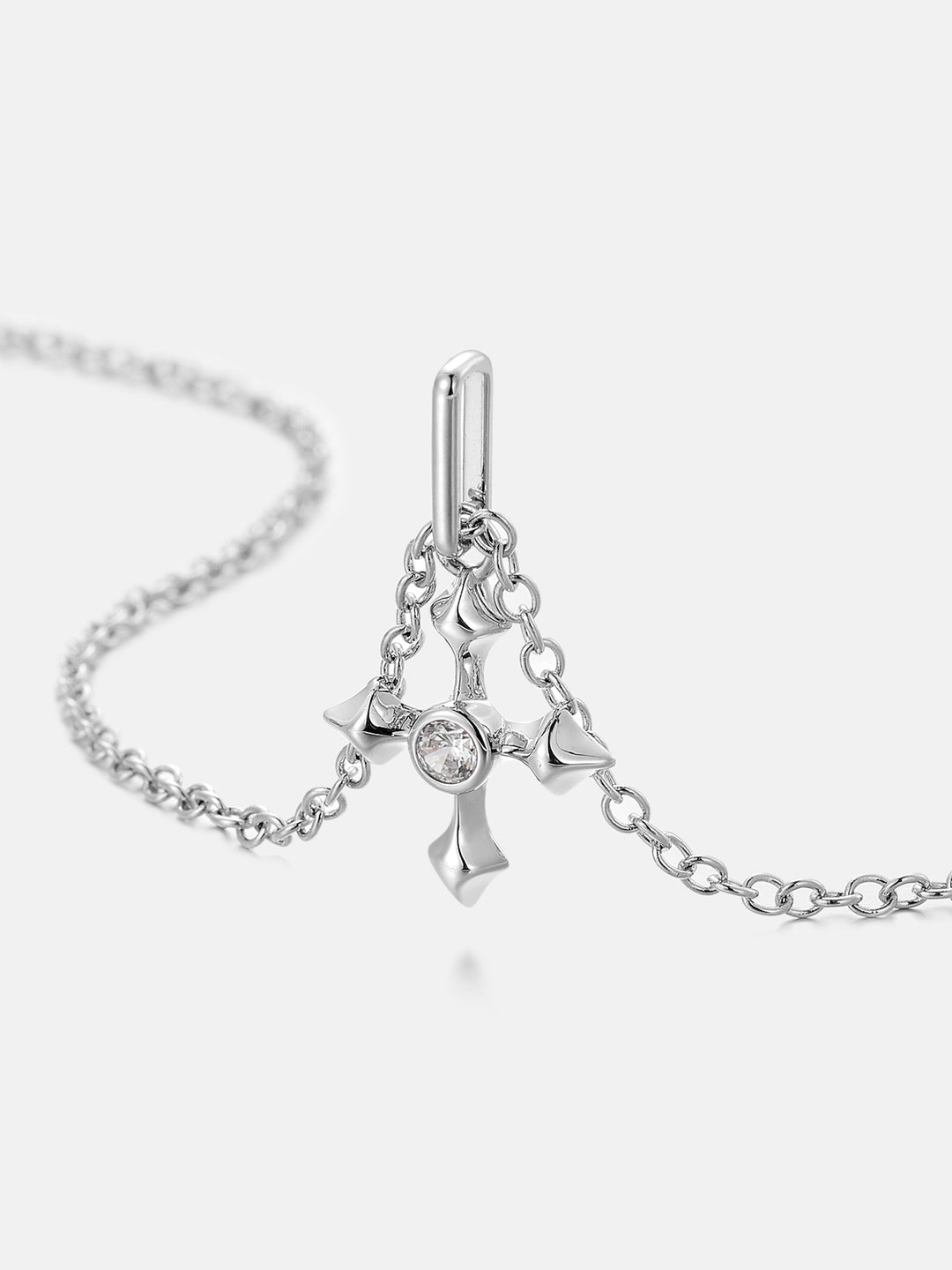 Arrow Cross Pendant With Birth Stone