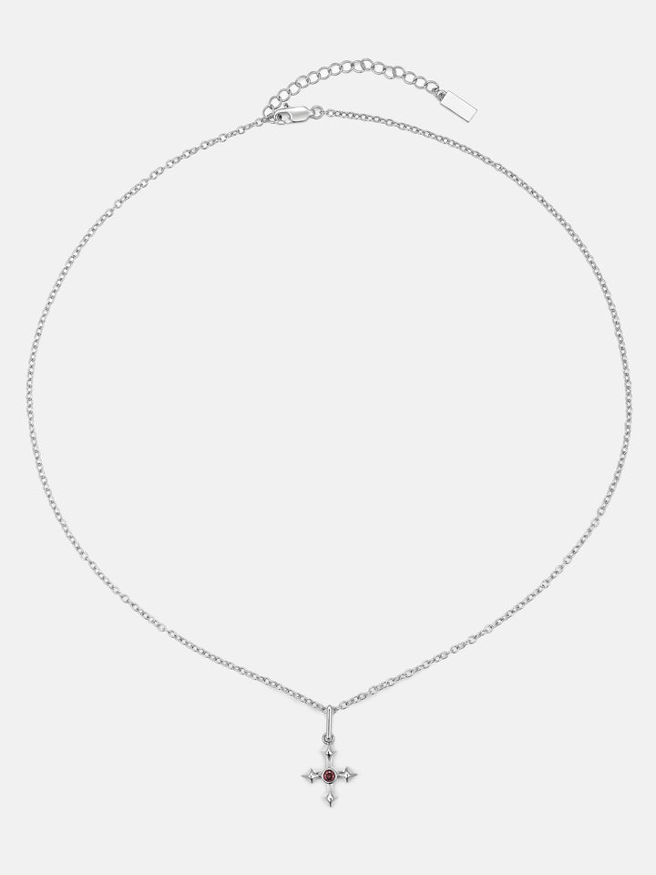 Arrow Cross Pendant With Birth Stone