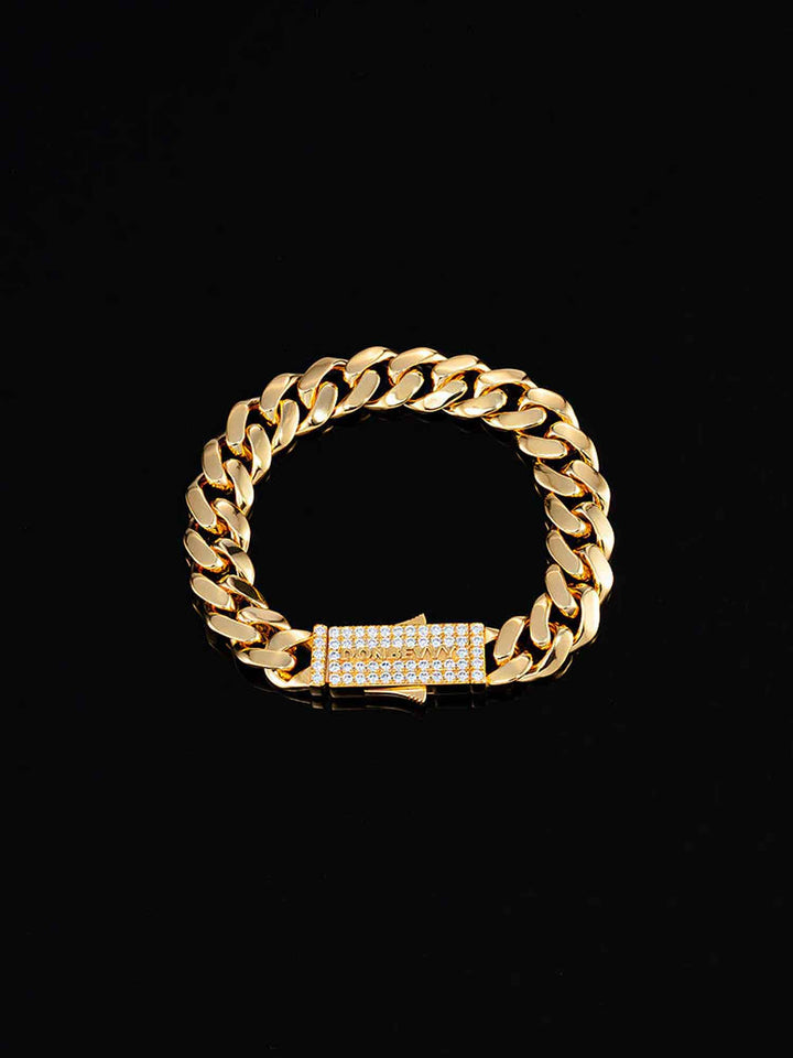 10mm S925 Miami Cuban Bracelet With Moissanite Clasp