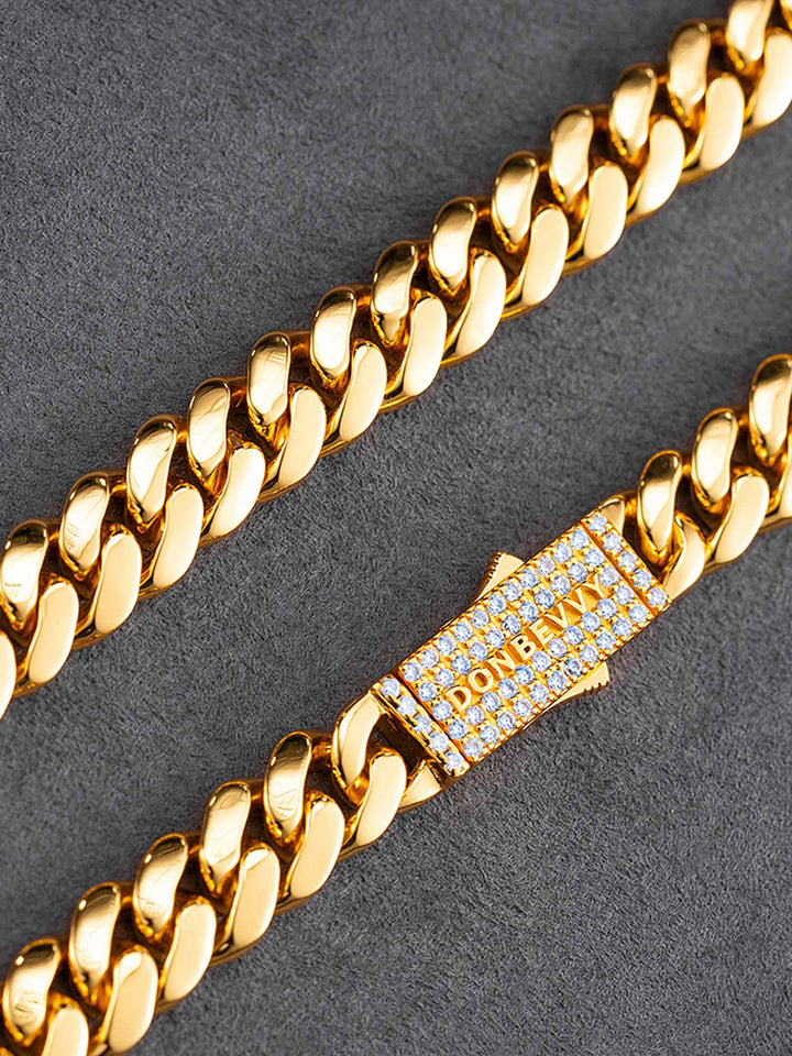 10mm S925 Miami Cuban Bracelet With Moissanite Clasp