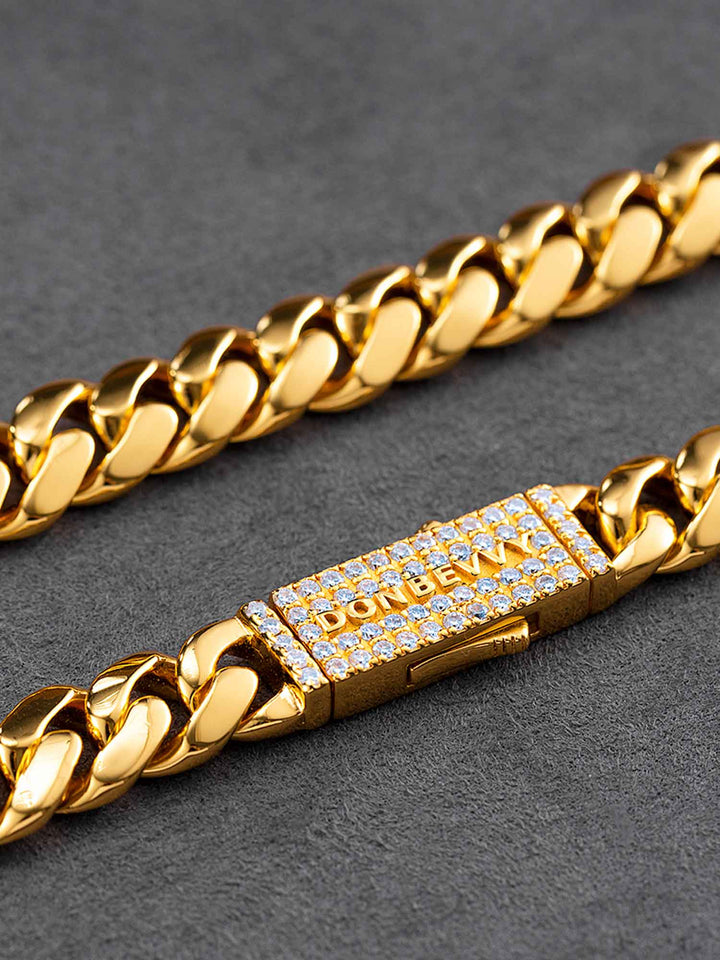 10mm S925 Miami Cuban Bracelet With Moissanite Clasp