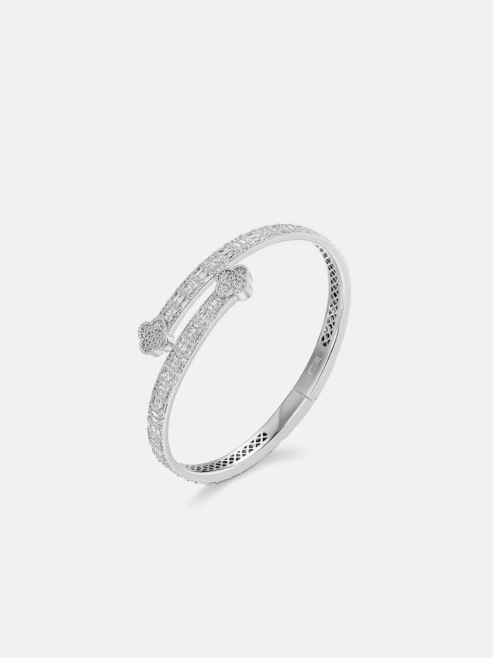 Baguette Moissanite Four Leaf Clover Bracelet