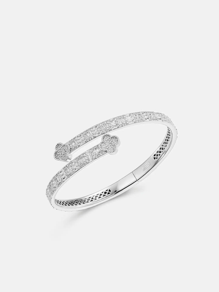 Baguette Moissanite Four Leaf Clover Bracelet