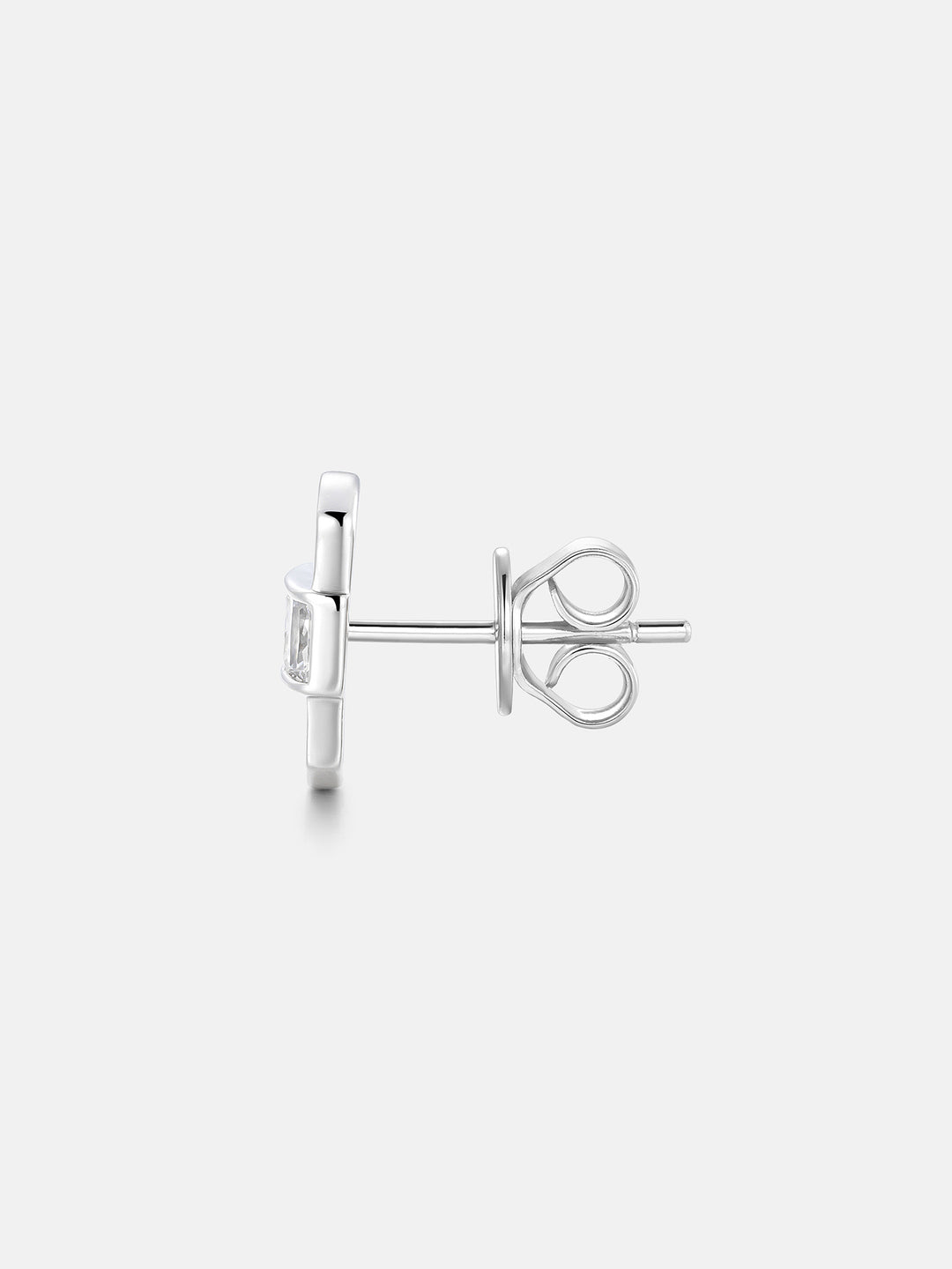 Baguette Pavé Hybrid Moissanite Stud Earrings