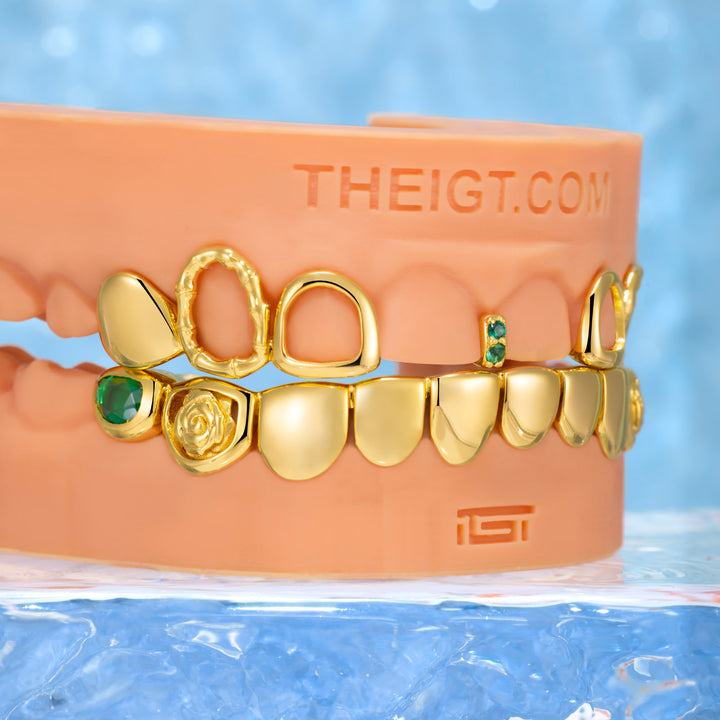 Bamboo & Rose Open Face Grillz