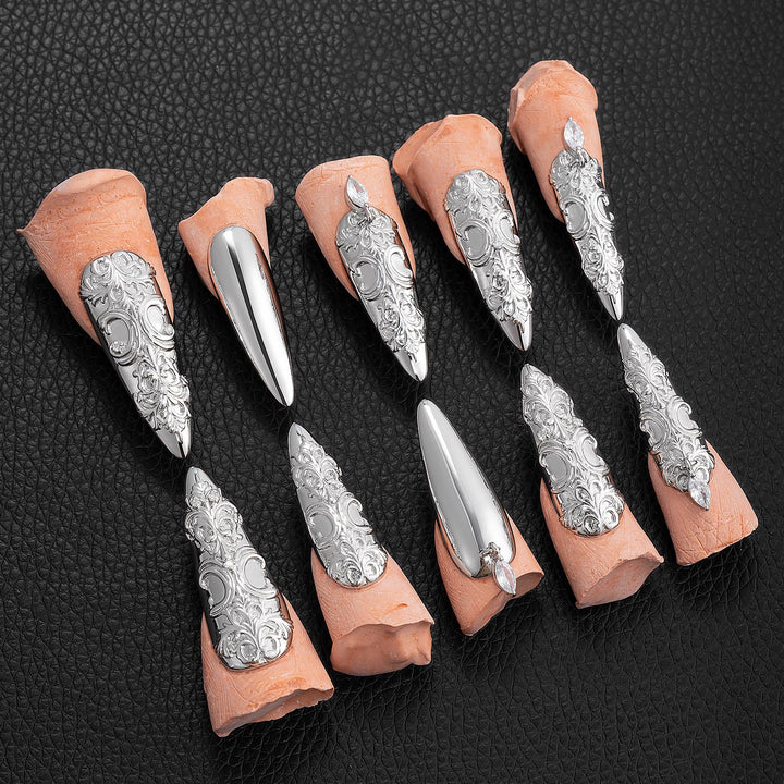 Baroque Scroll Marquise Dangle Nails