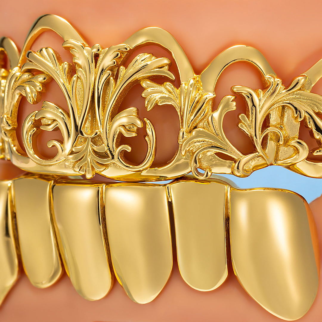 Baroque Scrollwork Filigree Polished Solid Grillz