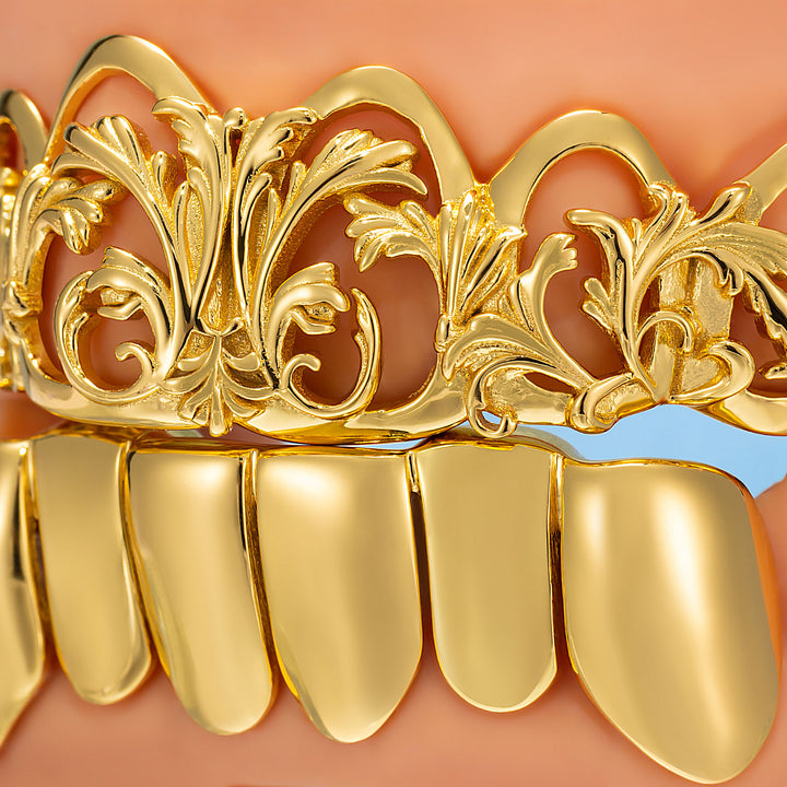Baroque Scrollwork Filigree Polished Solid Grillz