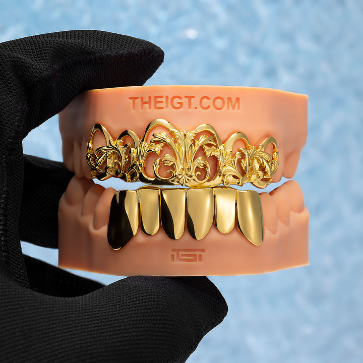Baroque Scrollwork Filigree Polished Solid Grillz