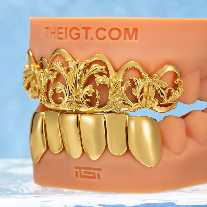 Baroque Scrollwork Filigree Polished Solid Grillz