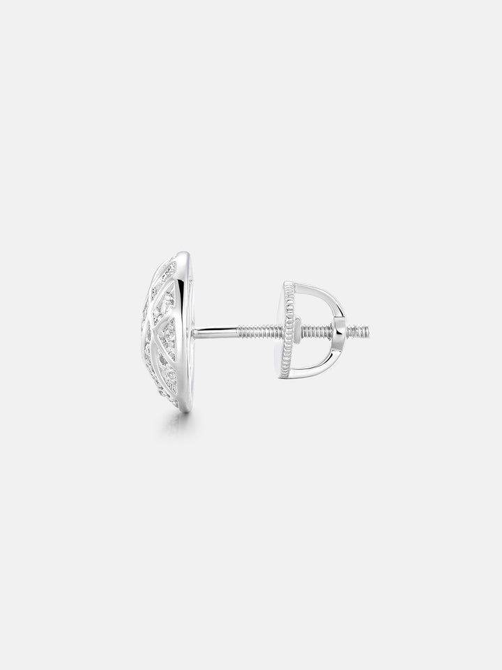 Basketball Moissanite Stud Earrings