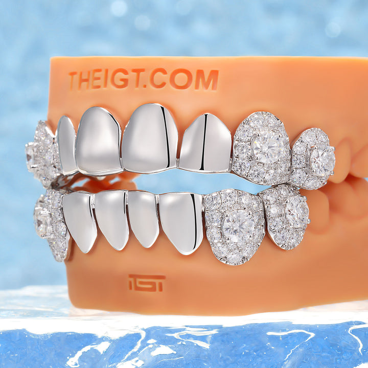 Big Pointer Cluster Solid Iced Grillz
