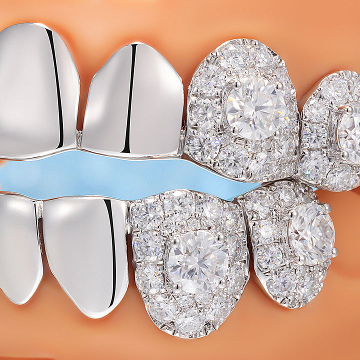 Big Pointer Cluster Solid Iced Grillz