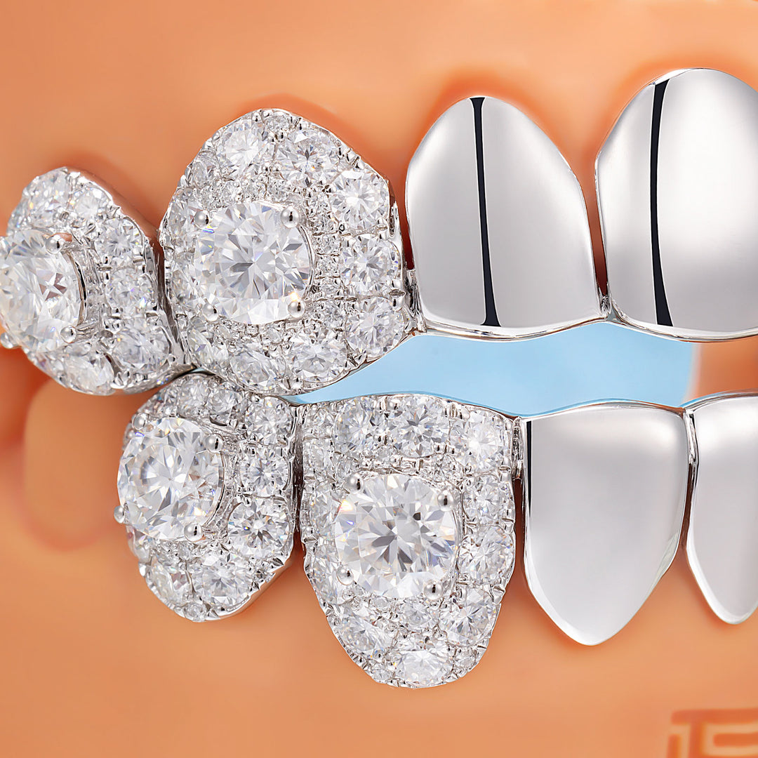 Big Pointer Cluster Solid Iced Grillz