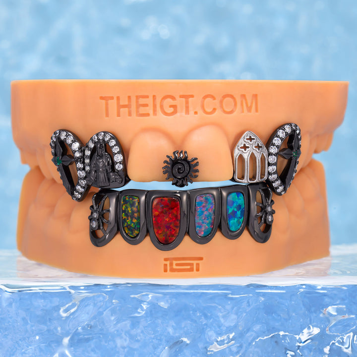 Black Gold Opal Spider Grillz