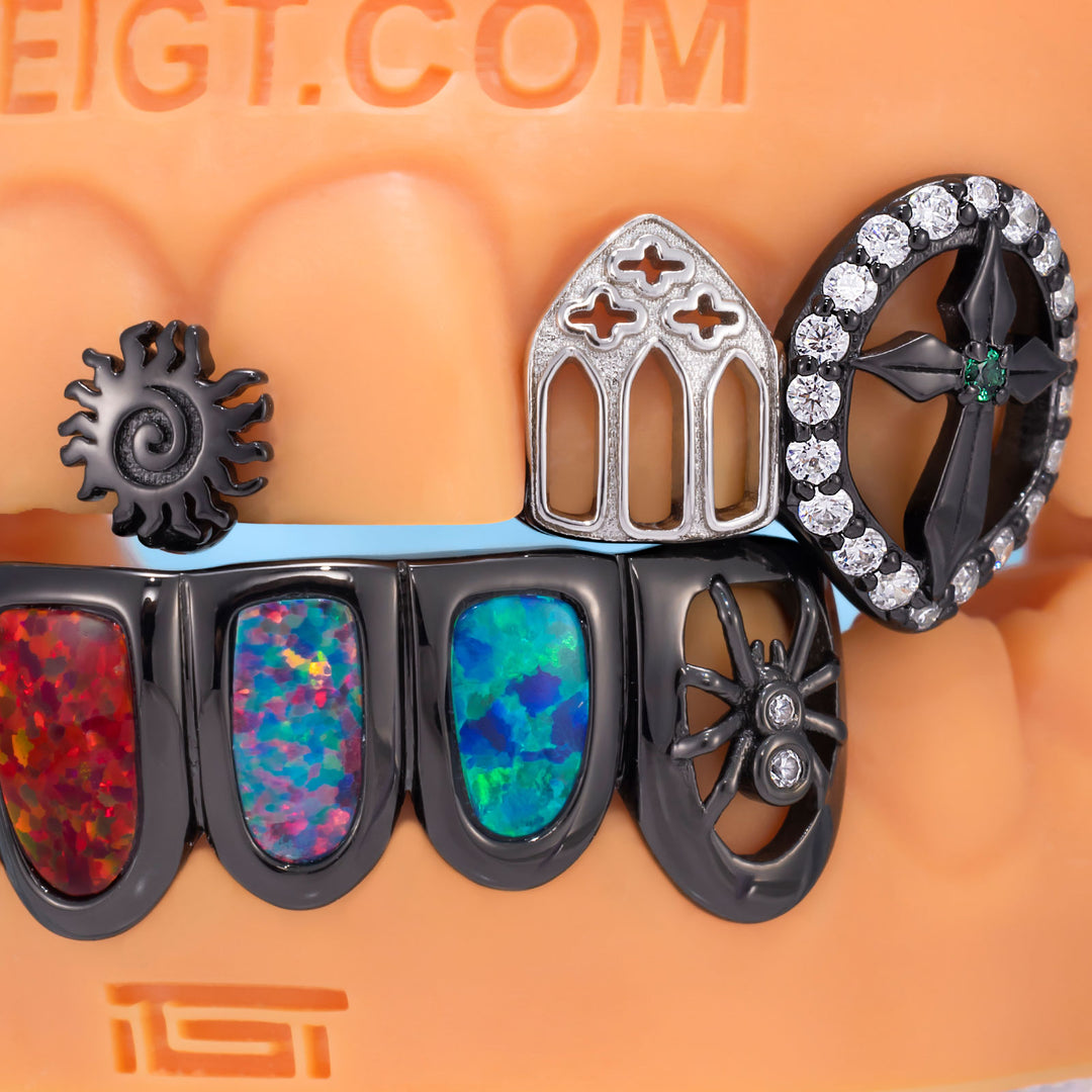 Black Gold Opal Spider Grillz