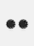 Black Moissanite Crown Stud Earrings