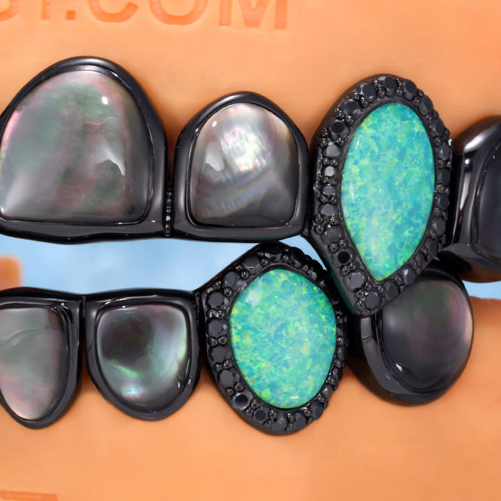 Black Shell & Opal Fang Grillz