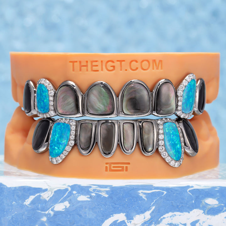 Black Shell & Opal Fang Grillz